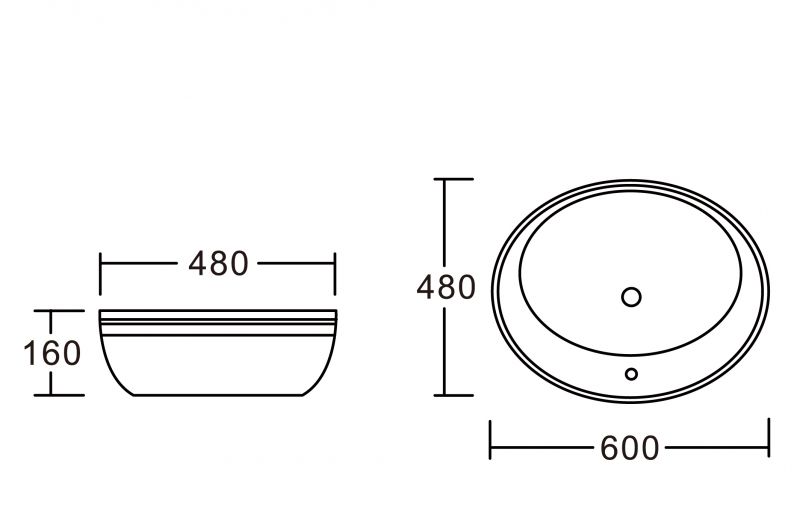 Раковина CeramaLux LUX CLASSIC 2150