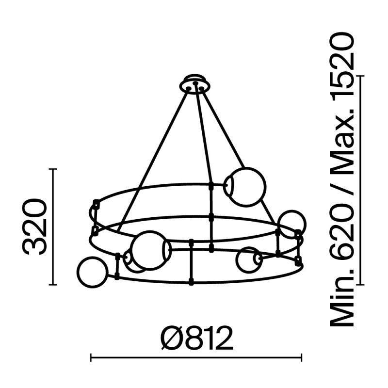 Подвесной светильник Maytoni Modern Balance MOD317PL-06B
