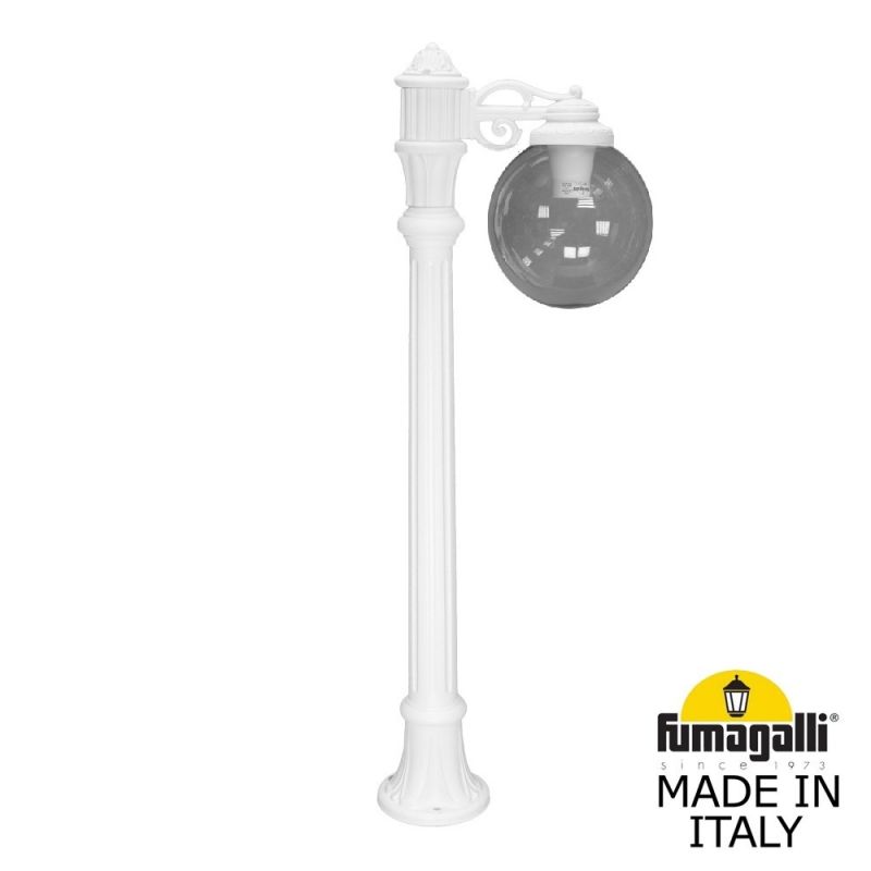Садовый светильник-столбик Fumagalli GLOBE 250 белый, дымчатый G25.163.S10.WZF1R
