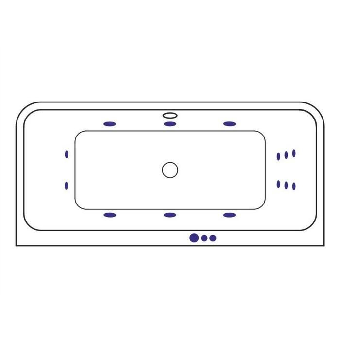 Акриловая ванна Excellent Arana WAEX.ARA18.SMART.GL 180x85 с г/м, золото