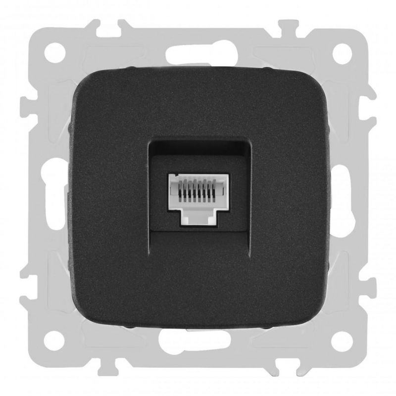 Розетка интернет, RJ45 205.45-1.black Arte Milano