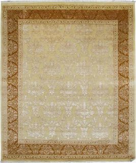 Индийский ковер из шерсти и арт-шёлка Carpet «KING OF AGRA» NO54-CRE-GLD14976 122 x 180 см