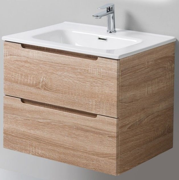 Тумба подвесная под раковину BelBagno ETNA-600-2C-SO-WO-P Rovere Bianco фото 1