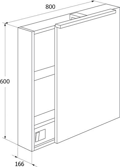 Зеркало шкаф iddis mirro 80