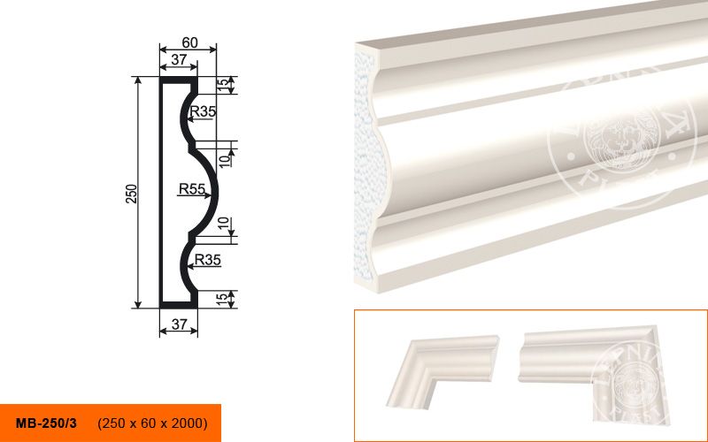 Молдинг Lepninaplast МВ-250/3 фото 1