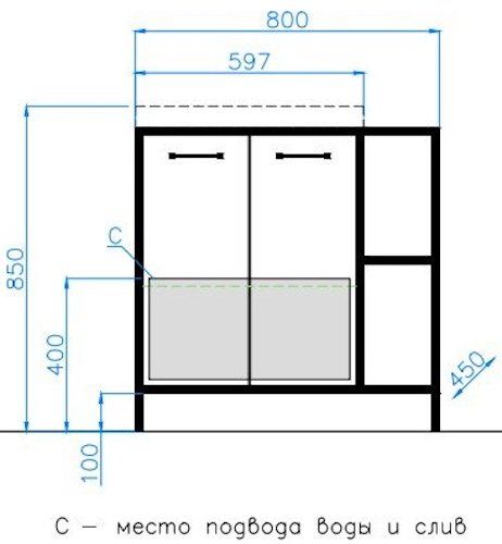 Тумба Style Line ЛОФТ 1.1 60 см ЛС-000010019 бетон фото 6