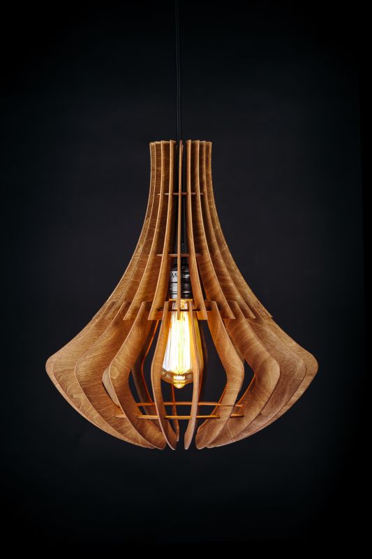 Подвесной деревянный светильник Woodshire Амфора 0840b