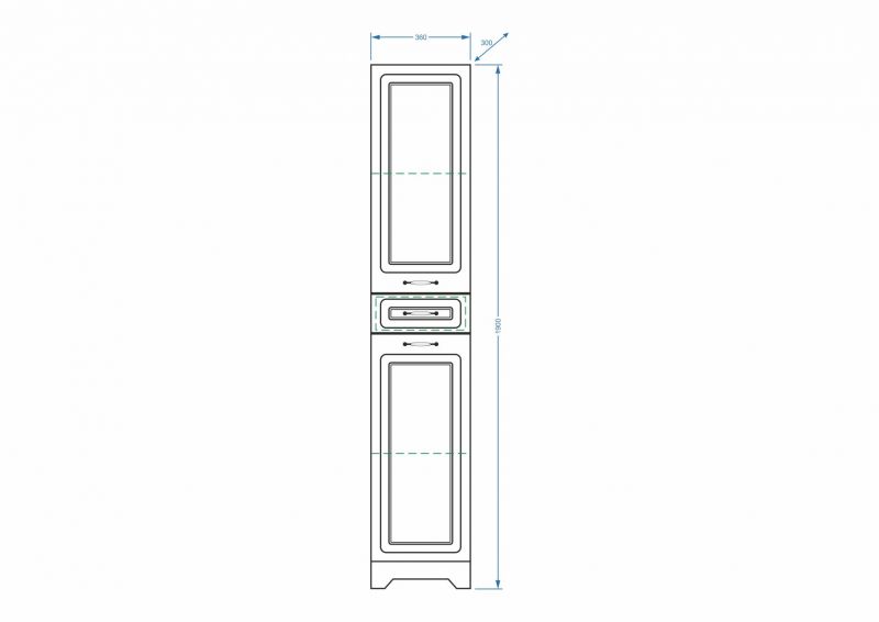 Пенал Stella Polar Кармела ольха SP-00000191 36х190 см