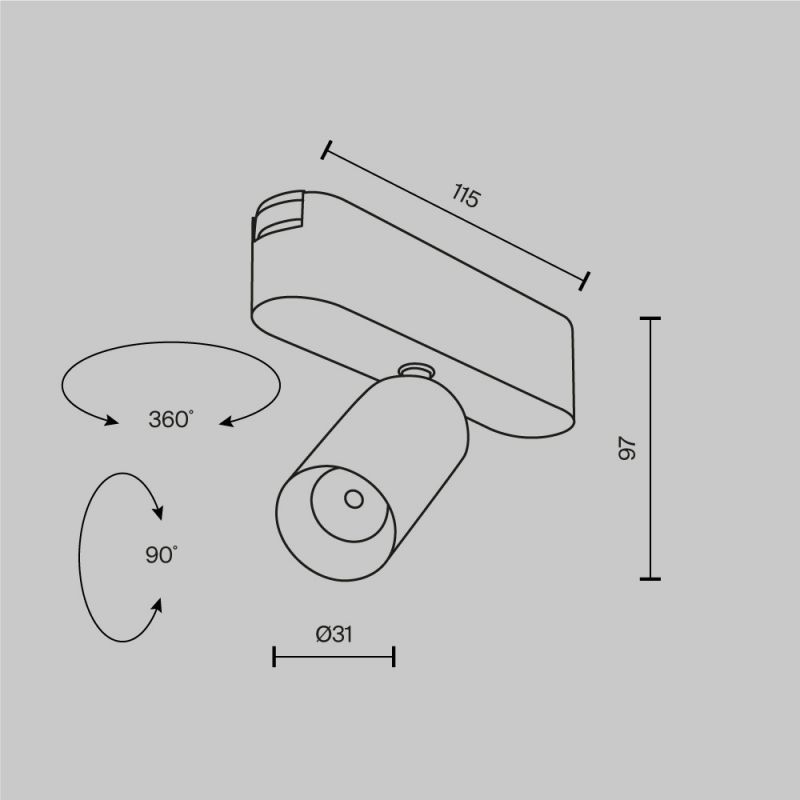 Трековый светильник Maytoni FOCUS LED TR103-1-5W3K-M-W