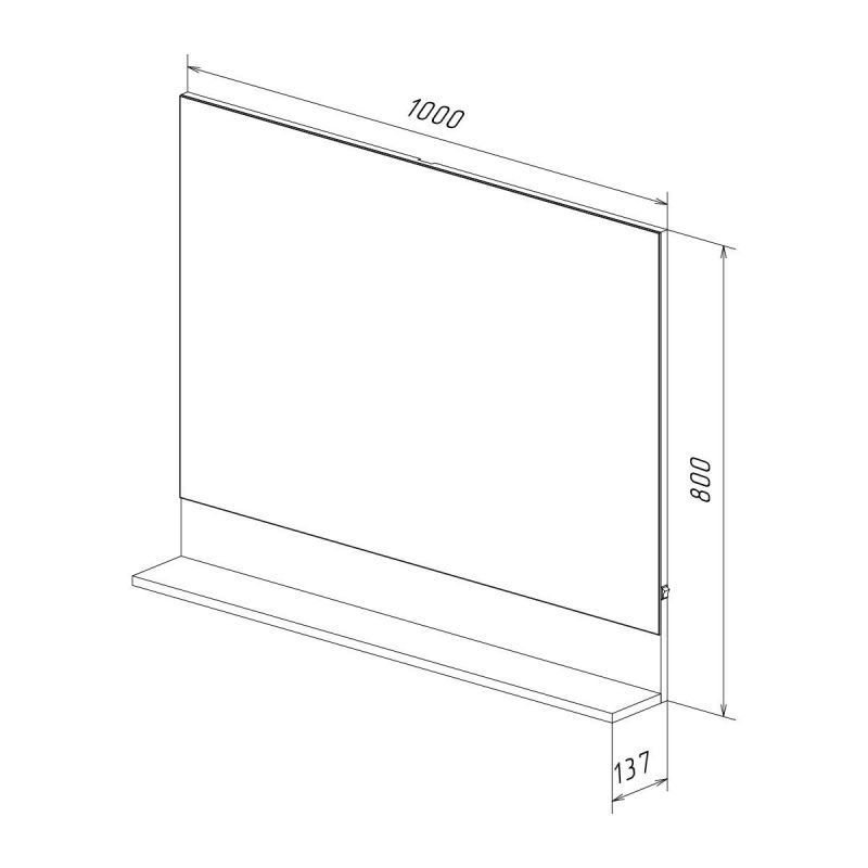 Зеркало Lemark ROMANCE LM07R100Z, 100x80 см