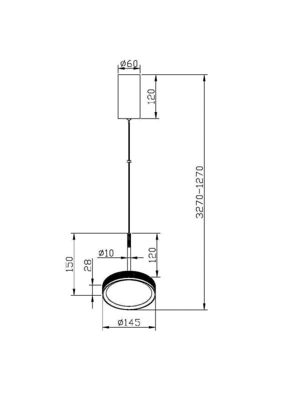 Подвесной светильник Maytoni El 220-240V 12W IP20 3000K MOD041PL-L15G3K фото 2