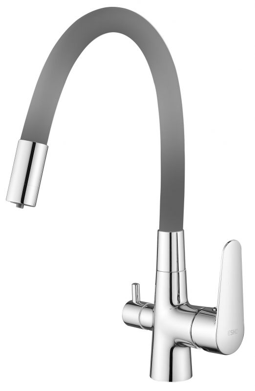 Смеситель для кухни ESKO Coral CL03GChr, серый фото 1