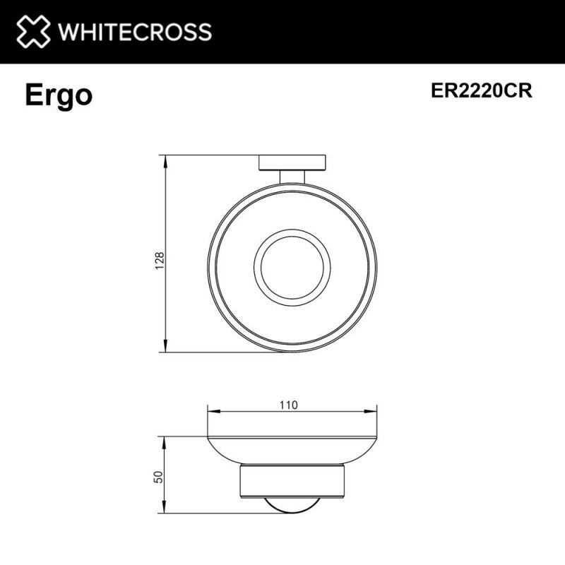 Мыльница подвесная WHITECROSS Ergo ER2220CR, хром фото 2