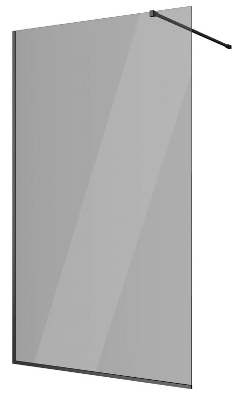 Душевая перегородка Berges SKY BLACK 064013, 90x200 см, профиль черный матовый, стекло тонированное фото 1