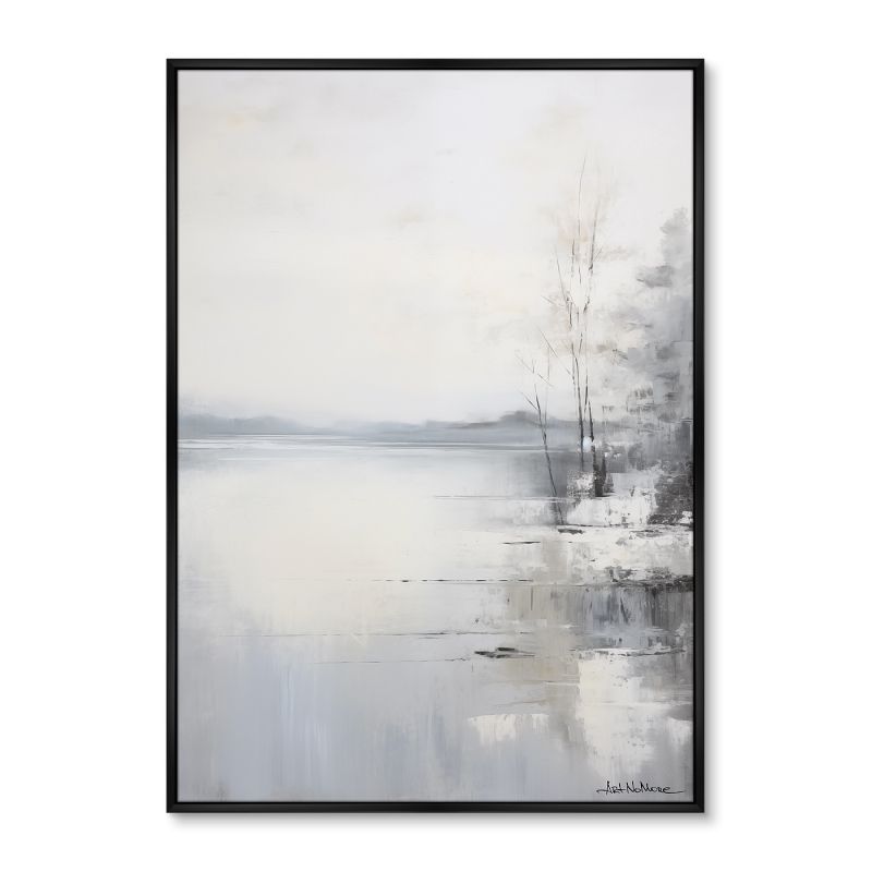 Набор из 2-х репродукций картин ArtNoMore на холсте Landscape collection, Winter lake, 2024г. фото 4