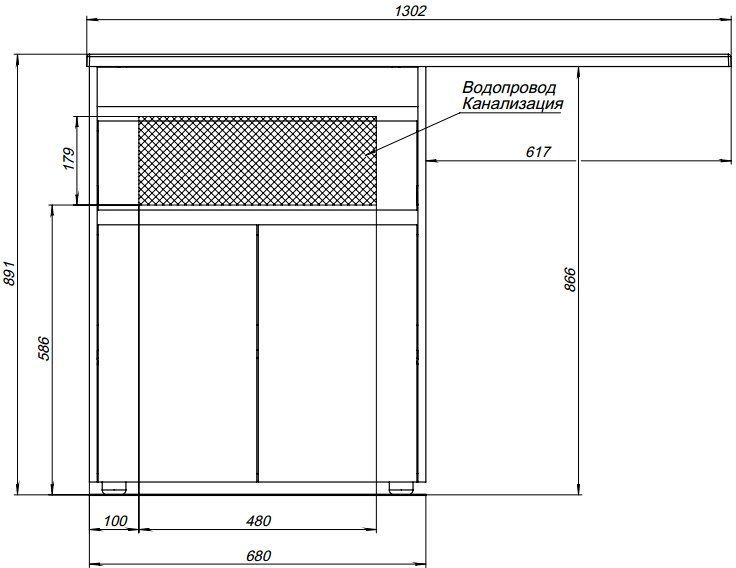 Тумба с раковиной Aquanet Токио 00239215