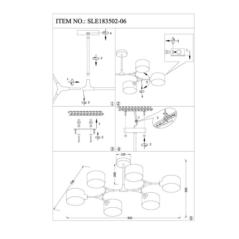 Потолочный светильник Evoluce GIMENTO E14 SLE183502-06 фото 5