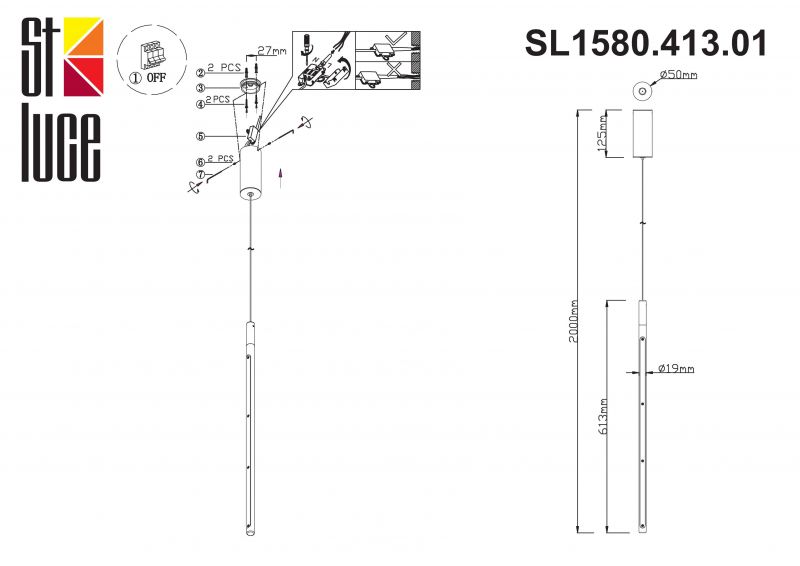 Светильник подвесной ST Luce RALIO SL1580.413.01