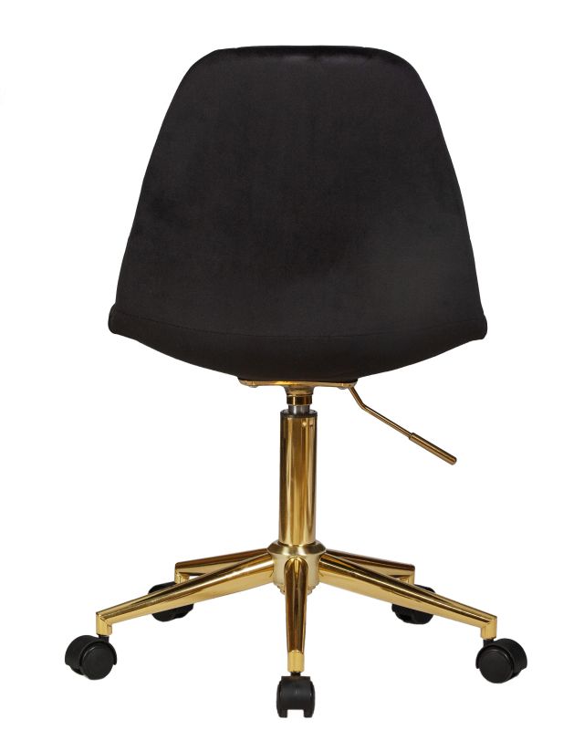 Офисное кресло Dobrin 9800-Gold-LM DIANA, цвет чёрный велюр (MJ9-101)