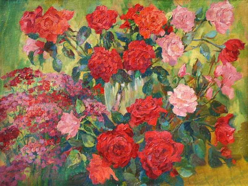 Картина "Розы. Летняя мелодия" Игорь Миргород