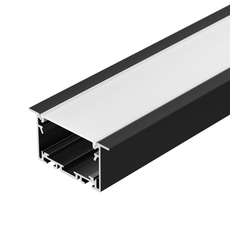 Профиль S2-LINIA69-F-2500 SEAMLESS BLACK (Arlight, Алюминий) фото 1