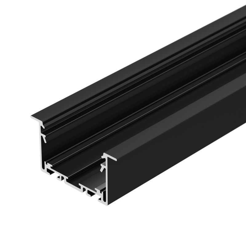 Профиль S2-LINIA69-F-2500 SEAMLESS BLACK (Arlight, Алюминий) фото 2