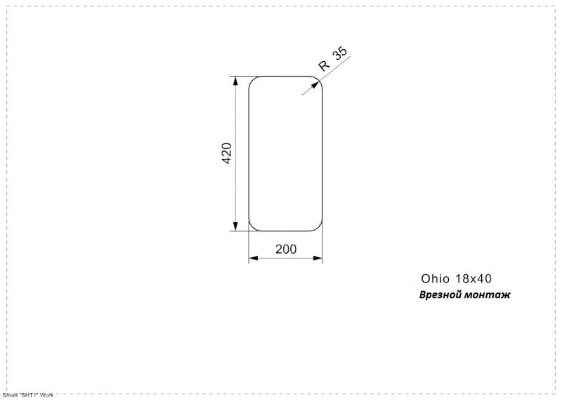 Кухонная мойка Reginox Ohio L 18x40 matt 38306