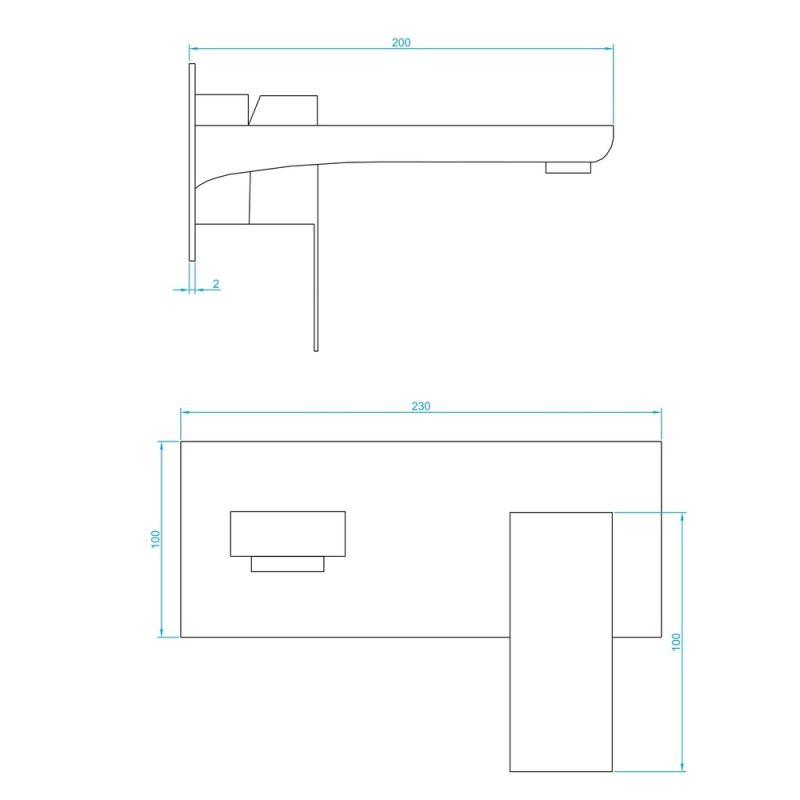 Смеситель встраиваемый с изливом RGW Shower Panels SP-46