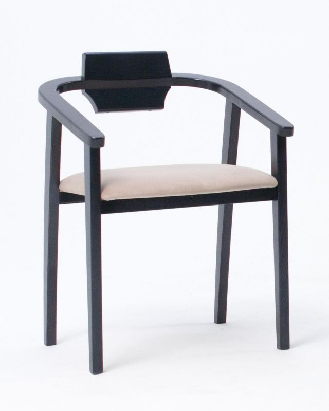 Стул-кресло Челси ПМ чёрный/бежевый Z011832B02