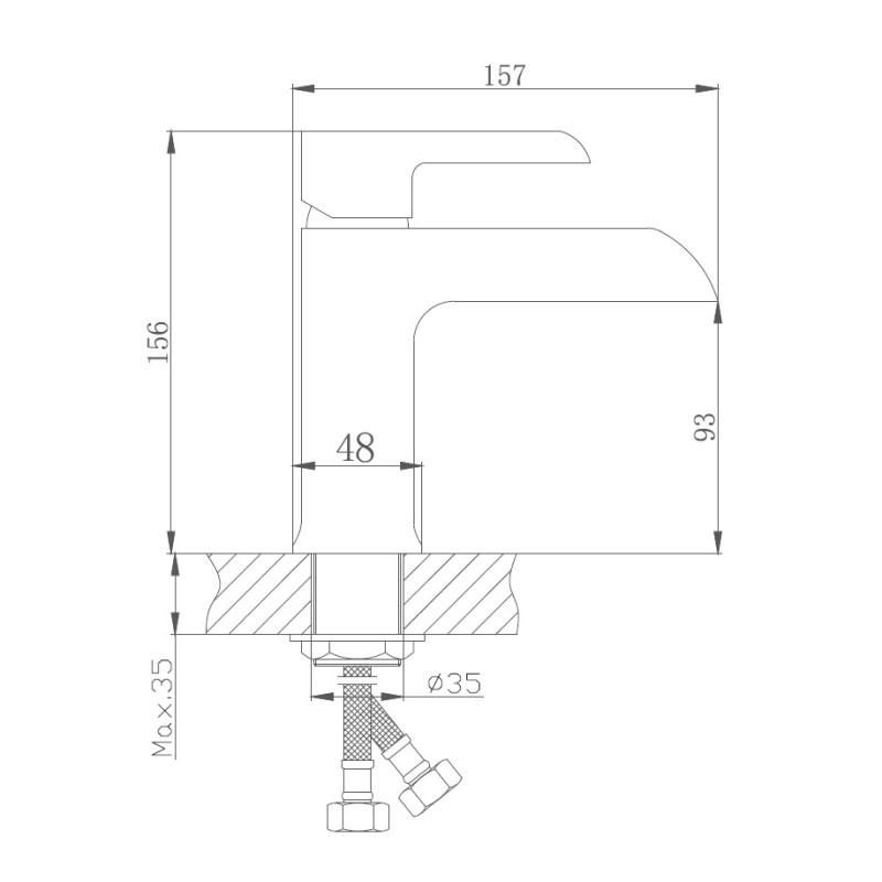 Смеситель для раковины с гигиеническим душем Haiba HB12805-7 черный фото 2