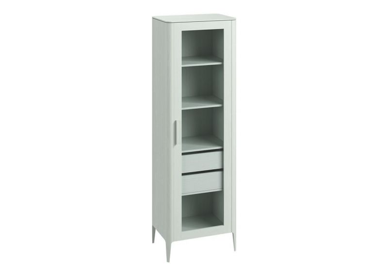 Витрина Ellipsefurniture Type oak стеклянная высота 200 см R (белый) TYR10202030101 фото 4