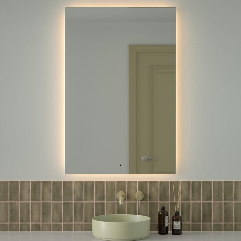Зеркало для ванной DEFESTO GLOW DF 2520R с LED-подсветкой и ИК - выключателем 80x120см фото 3