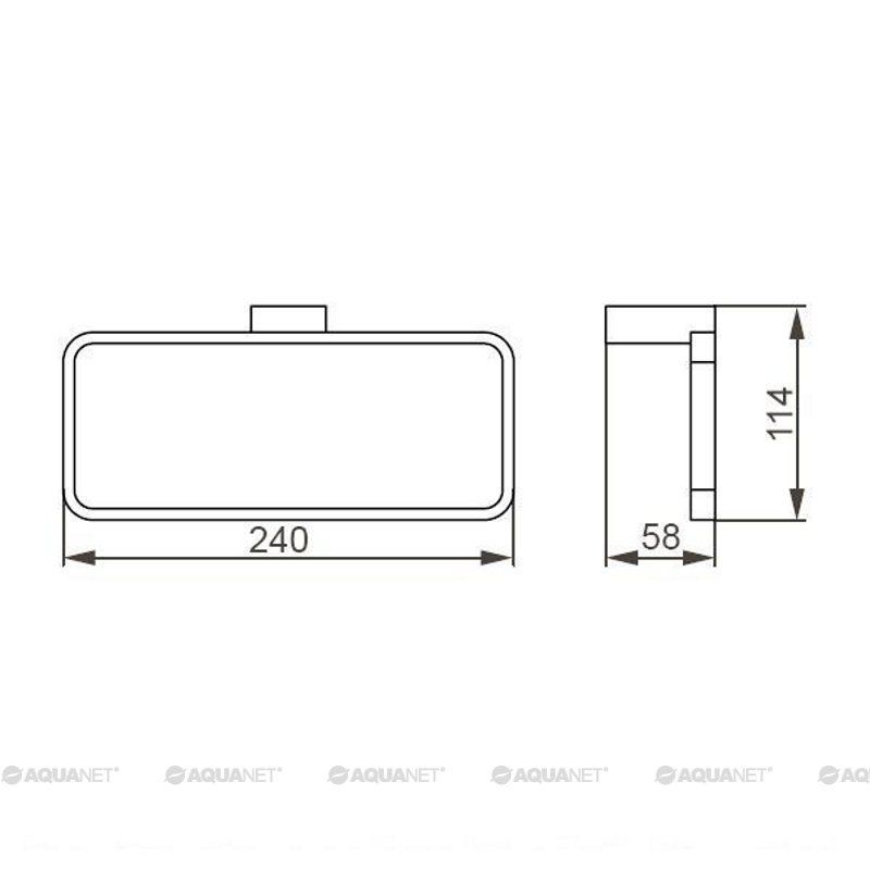 Держатель для полотенец Aquanet 5680MB 00241906 черный