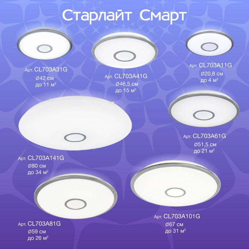 Накладной светильник Citilux Старлайт Смарт CL703A11G фото 5
