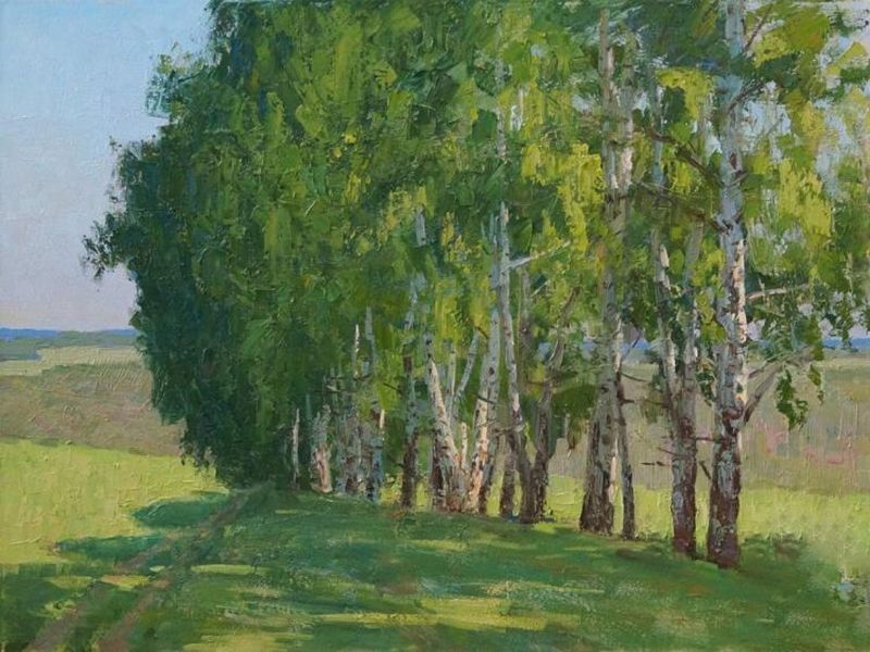 Картина "Зелёный май" 80x60 Игорь Панов