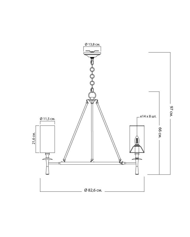 Серебряная люстра LH Mirror Home Валенте BD-3069847 фото 3