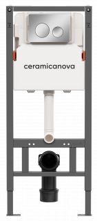 Инсталляция для унитазов Ceramica Nova Balance CN121001CH с кнопкой смыва Circle, хром глянцевый