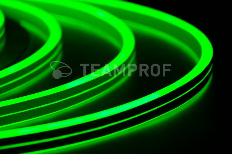 Светодиодный гибкий неон Teamprof 24В, двусторонний, 8х16 мм, зеленый   TPF-FX816D-120-24V-W/G фото 2