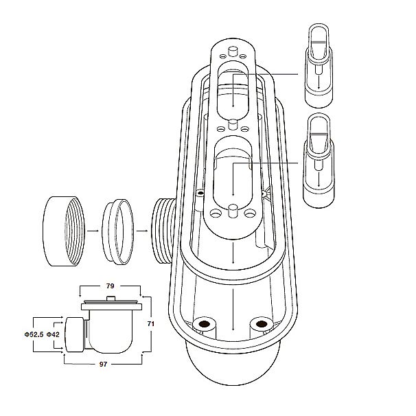 Сифон для поддонов RGW STL 14241100-01