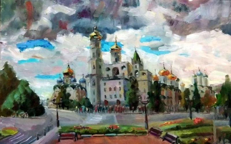 Картина "Московский Кремль 1" Нина Силаева