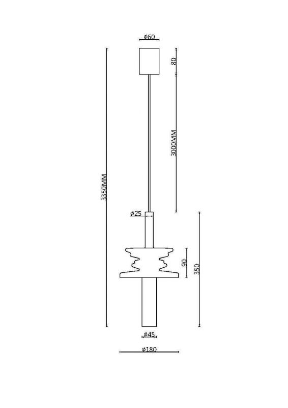 Подвесной светильник Maytoni Sound Wave 220-240V IP20 MOD255PL-01B2 фото 2