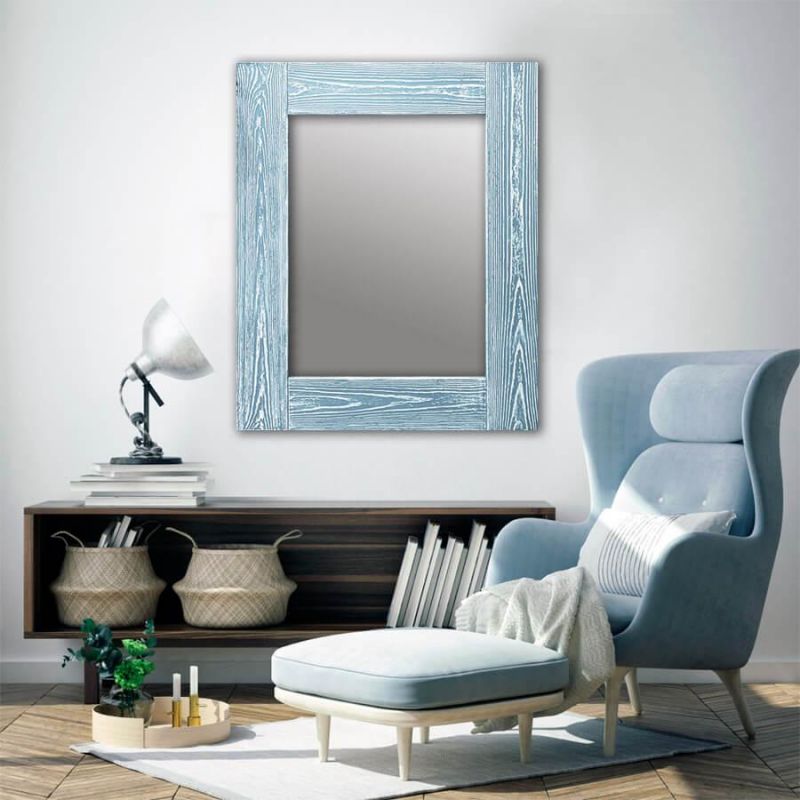 Настенное зеркало Dom Korleone Шебби Шик Голубой 80х80 см BD-2882254