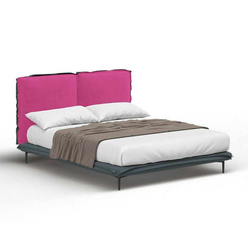 Кровать Highland Furniture FRILL 200х200 фуксия+серого цвета