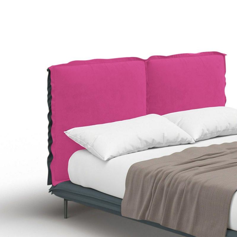 Кровать Highland Furniture FRILL 200х200 фуксия+серого цвета