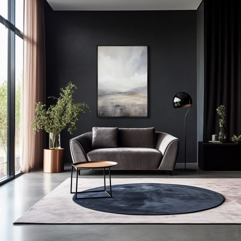 Репродукция картины ArtNoMore на холсте Landscape Collection, Grey foothills, No 1, 2024г. фото 3