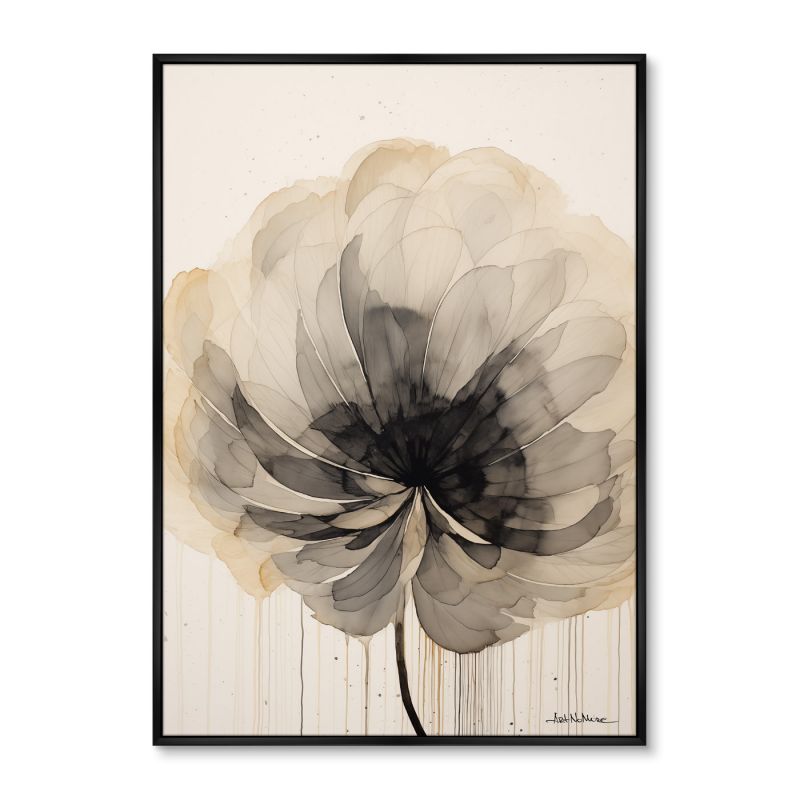 Репродукция картины ArtNoMore на холсте Flower in monochrome, 2024г. фото 2