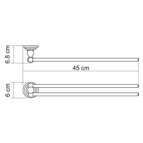 Держатель полотенец WasserKRAFT Ammer K-7031