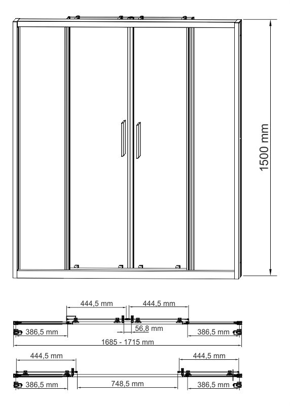 Шторка для ванной WasserKRAFT Lippe 45S02-170 фото 3