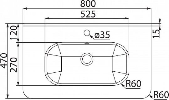 Тумба с раковиной Iddis BRI80W0i95K