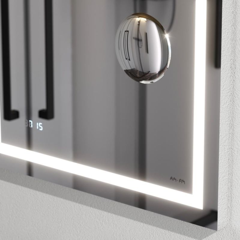 Зеркало с контурной Led-подсветкой, часами и косметическим зеркалом AM.PM GEM M91AMOX0553WG фото 4